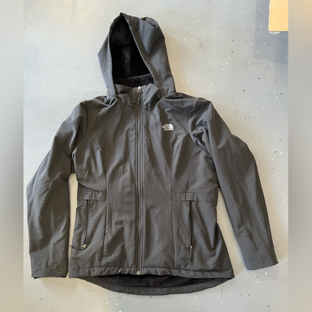The North Face hooded zip up fleece lined jacket